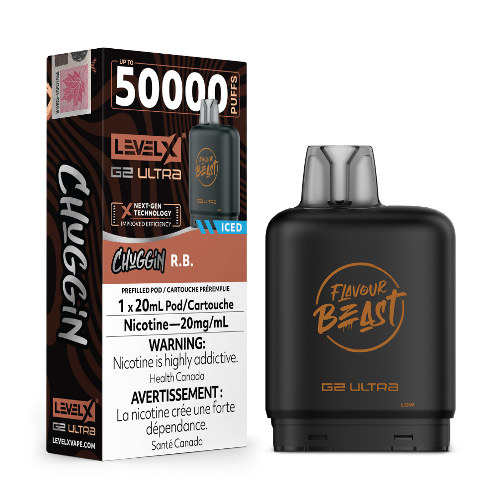 Flavour Beast Level X G2 Ultra Replacement Vape Pod - 50K- Puffs - 20mL