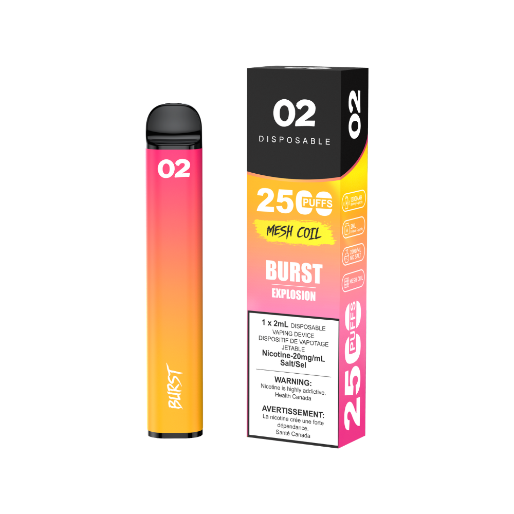 O2 Disposable Vape (BOLD50) - 2500 Puffs - 2ml