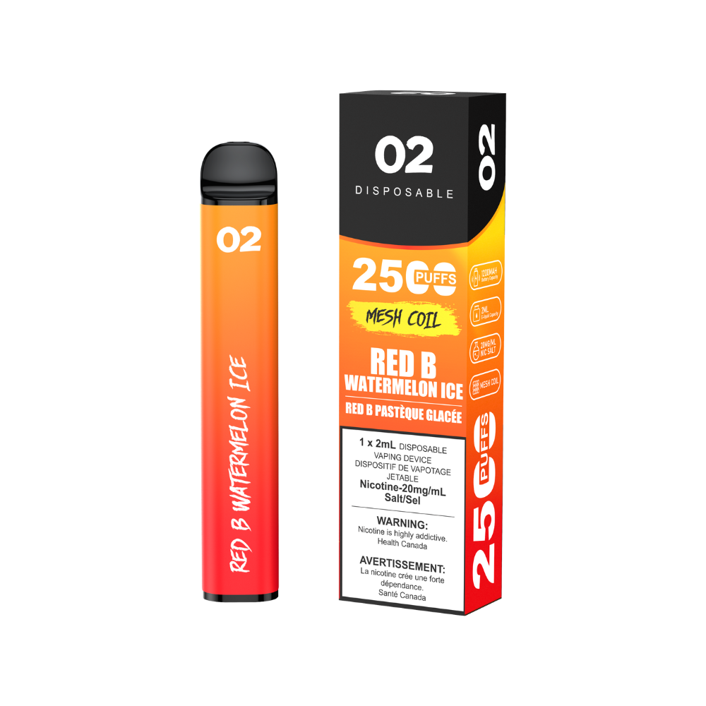 O2 Disposable Vape (BOLD50) - 2500 Puffs - 2ml