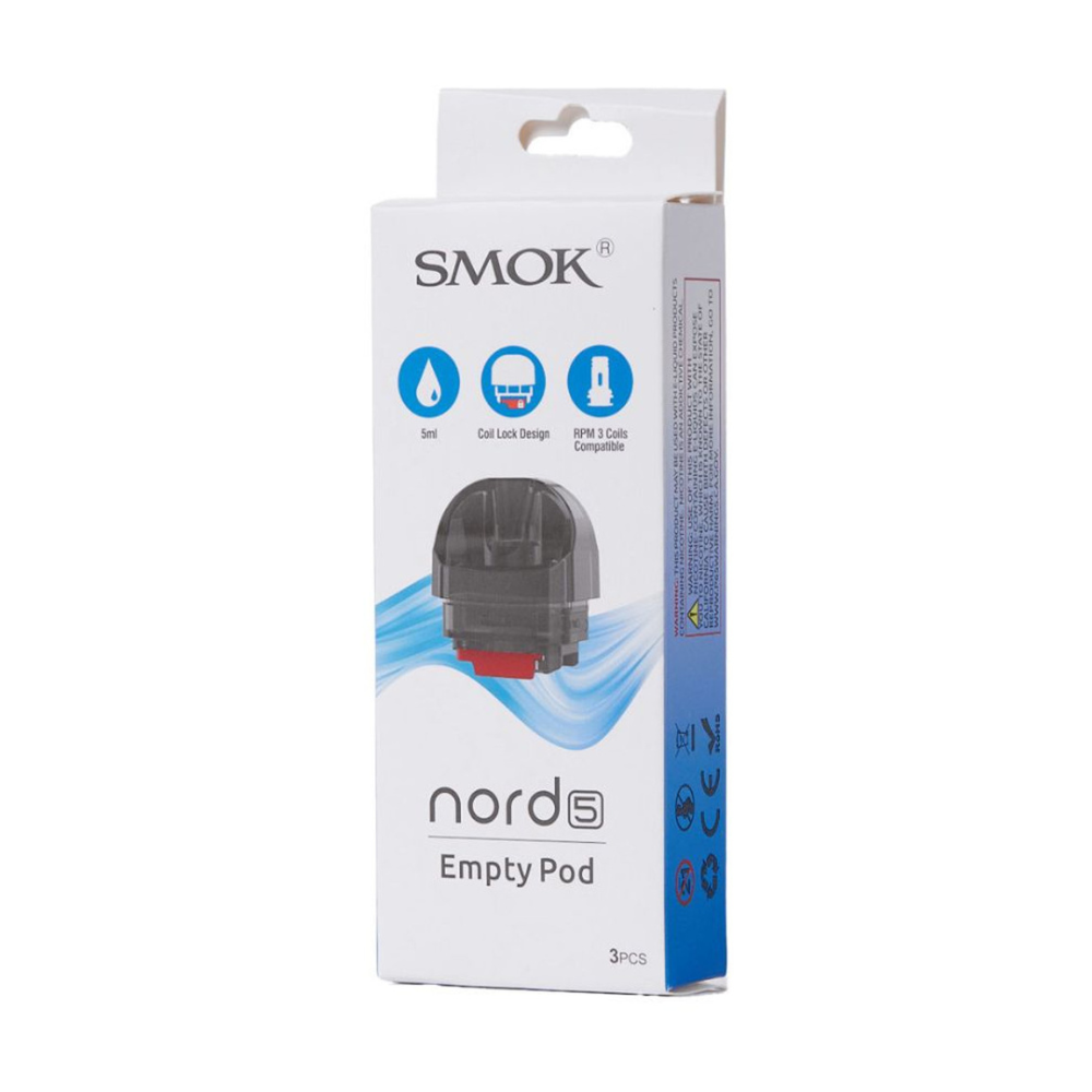 SMOK Nord 5 Empty Replacement Pods – 2mL (3-Pack) [CRC]