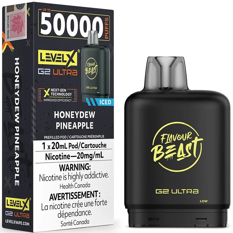 Flavour Beast Level X G2 Ultra Replacement Vape Pod - 50K- Puffs - 20mL
